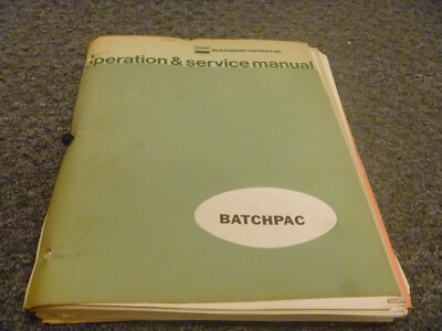 Barber Greene Batchpac BE82 BE89 BE101 BE90 BE100 BE110 Service Operator Manual