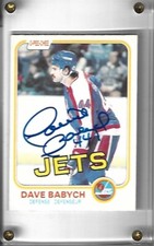 RARE 1981 OPC #358 DAVE BABYCH AUTOGRAPHED ROOKIE CARD MINT !!!!!