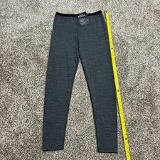 Woolskins Base Layer Pants Youth XL 15/17 Girls Boys Merino Wool Gray Ski Snow