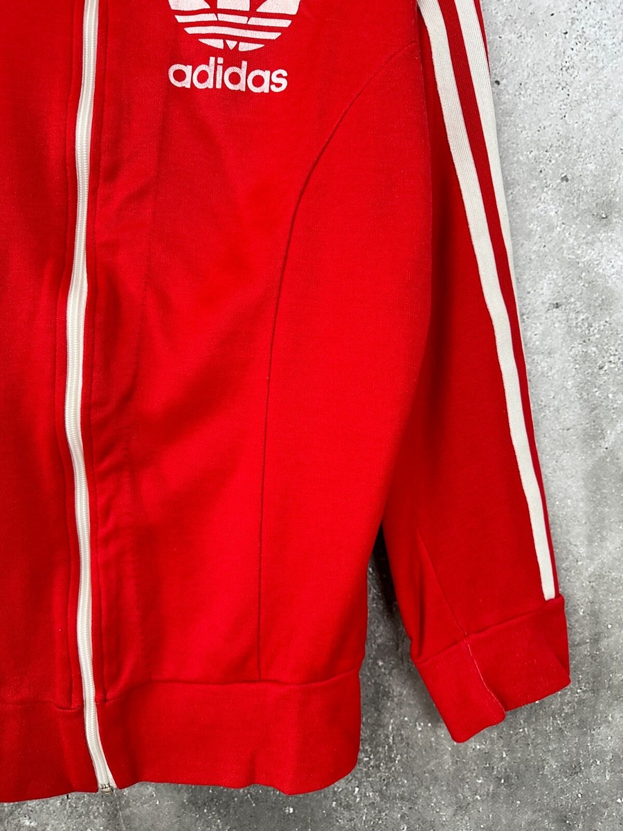 KAICHI⭐︎アディダスオリジナルスSPO EUROPAトレフォイルレッド VINTAGE ADIDAS 1970s RED TRACK TOP JACKET OLYMPIC GAMES MADE