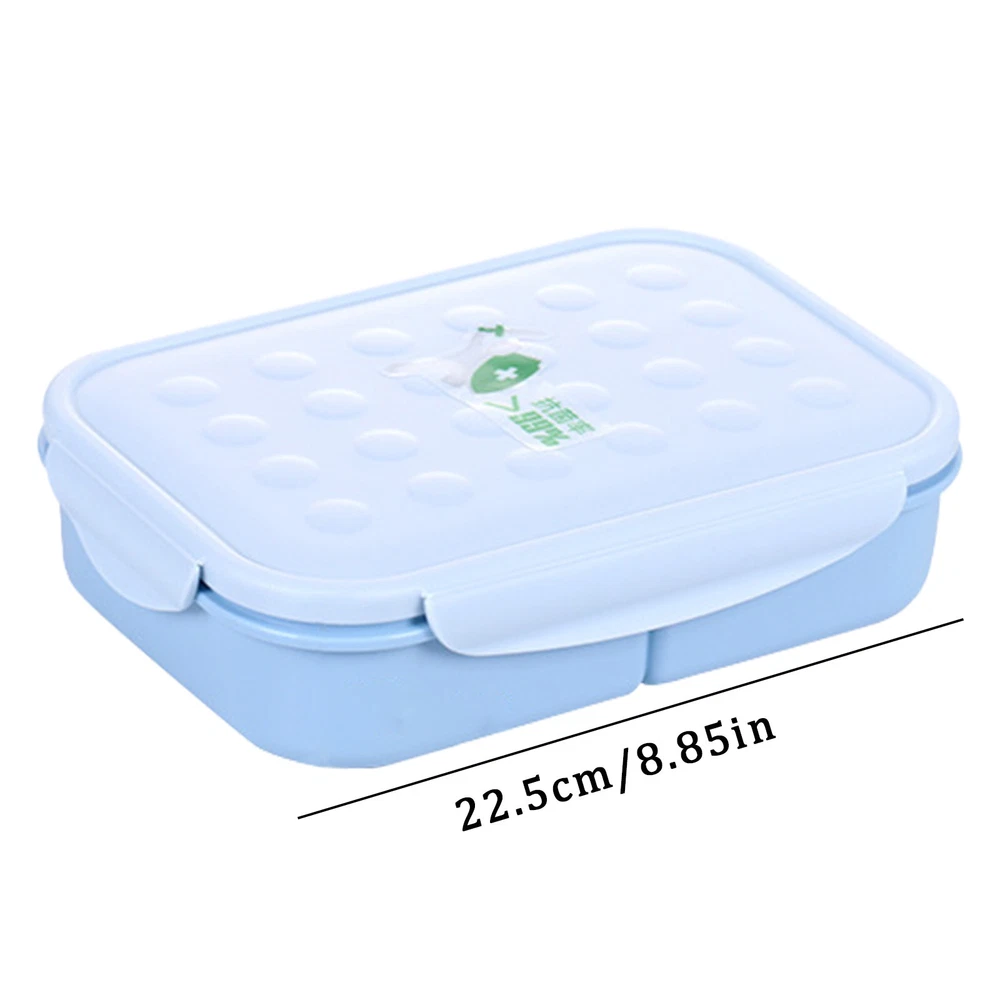 Bento Box Divider with Spoon and Crisper for Kids Students Lunch Box with Lid