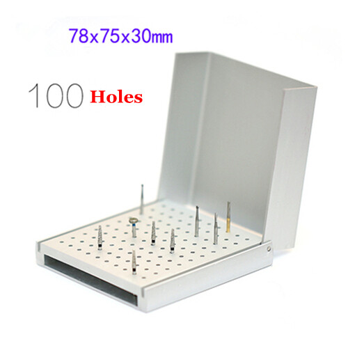 100-Hole Dental Bur Holder – Autoclavable Block For High-Speed Diamond Burs