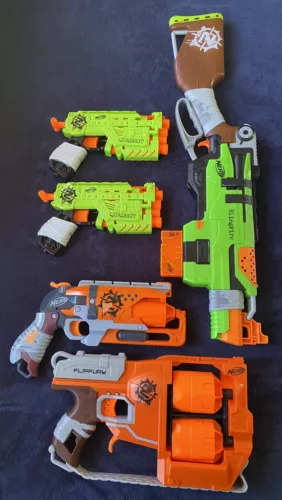 Nerf Zombie Strike Lot X 5 All Working