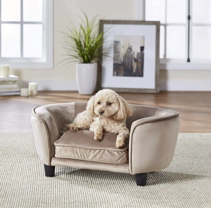 Enchanted Home Pet Coco Beige Pet Sofa 26.5" x 16 x 11" - Image 2 of 4