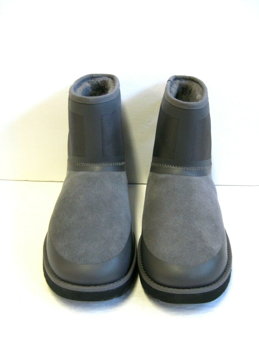 UGG CLASSIC MINI URBAN TECH MEN BOOTS SUEDE CHARCOAL US 9