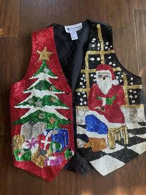 Ana Mori sequined Christmas vest medium