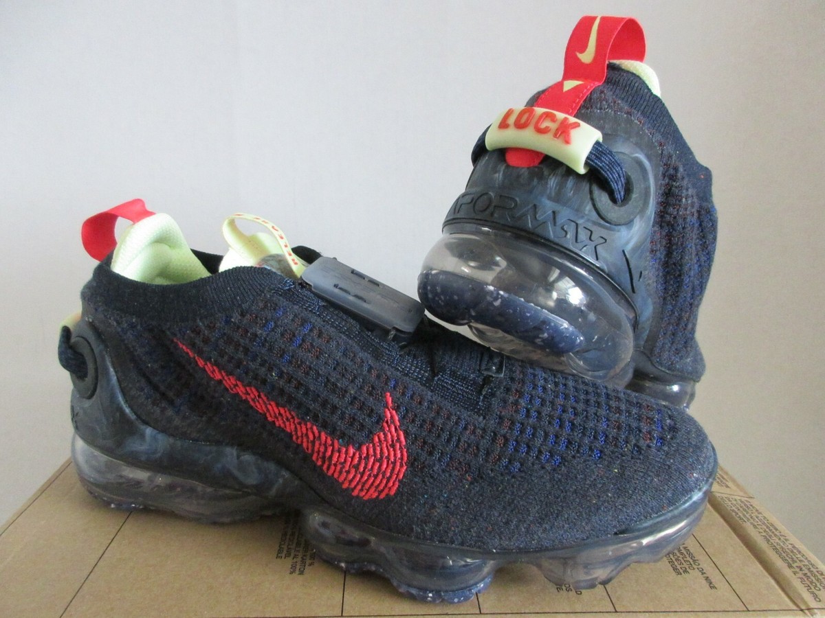 MENS NIKE AIR VAPORMAX 2020 FK FLYKNIT OBSIDIAN BLUE-VOLT SZ