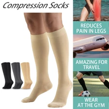 Anti Varicose Calf Crew Socks Compression Socks Stockings Diabetic Socks