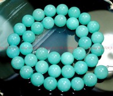 6/8/10/12mm Natural Russian Blue Amazonite Gemstone Round Loose Beads 15Inch