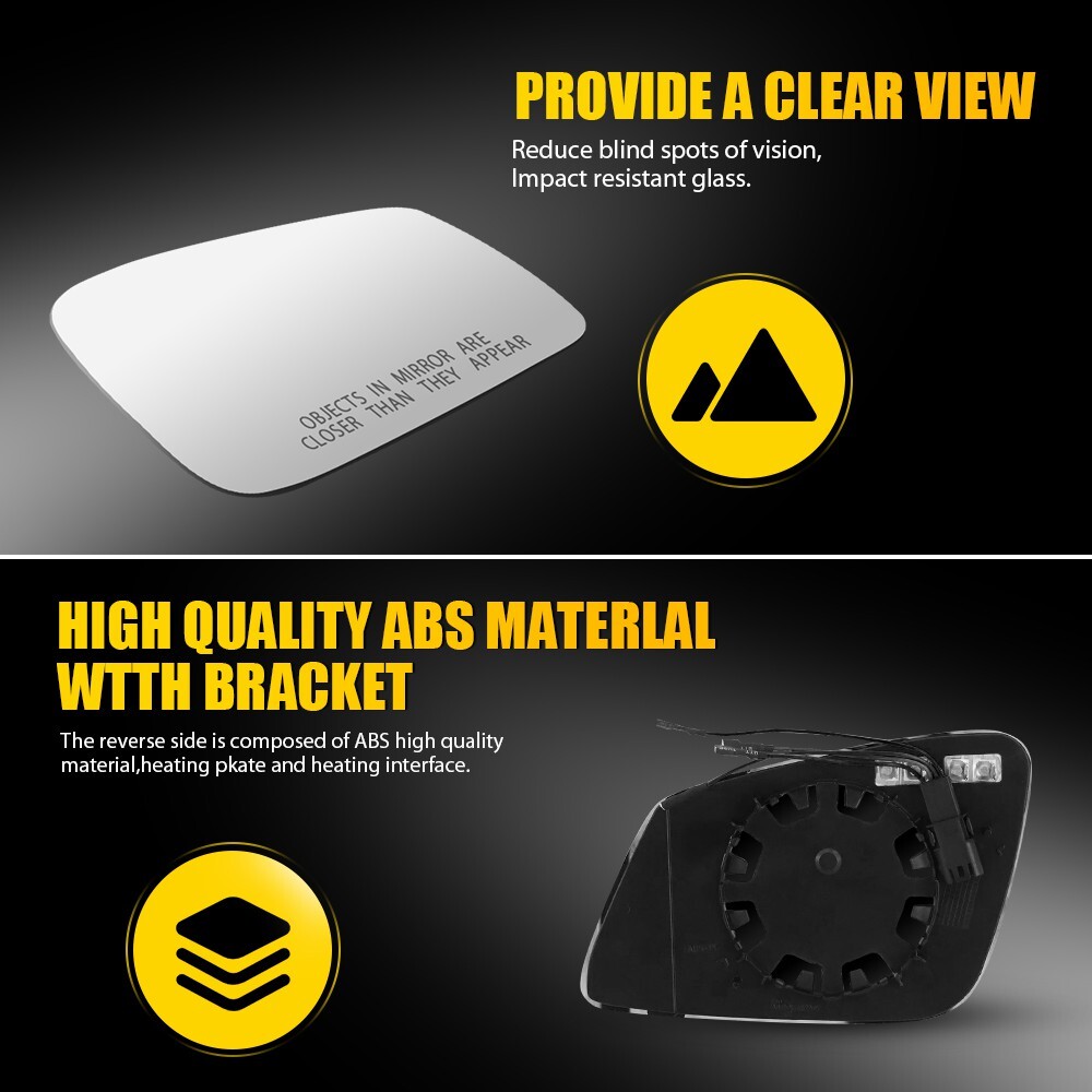 Mirror Glass Heated For 2010-16 BMW 528i 535i 550i 535D 640I | Right Left Side T