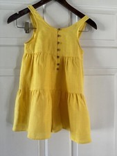 NWOT Zara Yellow linen Tank summer Romper One Piece size 6 116 CM