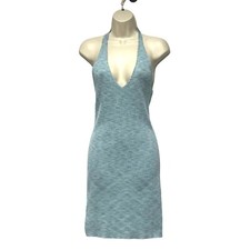 BP Rib Halter Dress In Blue Spring Spacedye, Sz. L