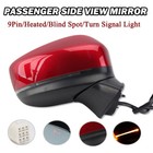 Red Side Mirror For Mazda CX-5 2017-19 Right Passenger W/Blind Spot Heated 9Pin