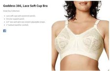 Goddess White Lace Soft Cup Bra 50D NWT Old Stock 386