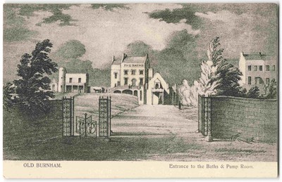 Alte Burnham Somerset Bäder und Pumpenzimmer - Postkarte vor dem Ersten Weltkrieg