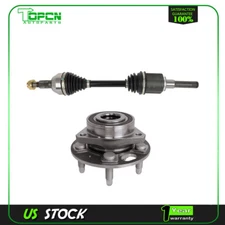 Front Left CV Axle Shaft & Wheel Hub Bearing For 10-16 Chevy Equinox GMC Terrain