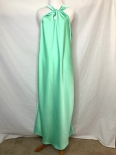 A New Day Dress Womens XL Maxi Long Sleeveless Keyhole Neck Summer Green