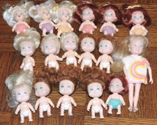 Vintage TYCO Quints Blonde, Brunette, Auburn Hair Babies + Cousin (17 Dolls) LOT