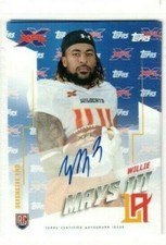 WILLIE MAYS III 2020 Topps XFL Football ON CARD AUTO ROOKIE LOS ANGELES WILDCATS