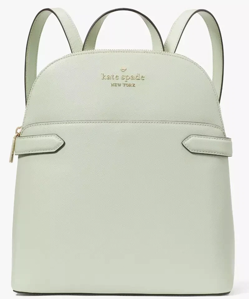 Kate Spade New York Knott Medium Pebbled Leather Backpack Sage Green K7161 New kate spade new york Knott Pebbled Leather Backpack  main image 2