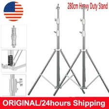 US 2Pcs 2.8m Heavy Duty Light Stand Tripod For Godox Flash LED Light Softbox