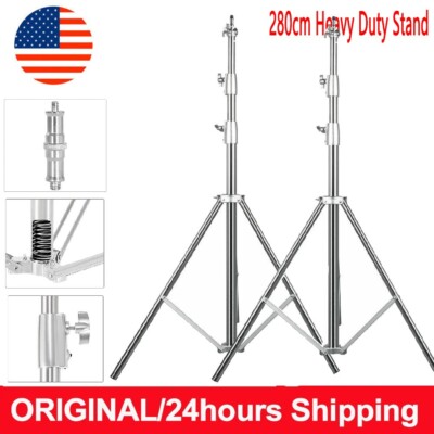 US 2Pcs 2.8m Heavy Duty Light Stand Tripod For Godox Flash LED Light Softbox