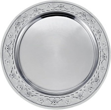 13-Inch Stainless Steel Charger Plates, 6Pcs Silver Dinner Plate Chargers round