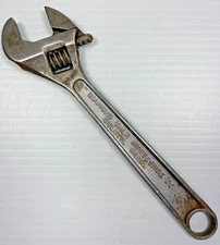 Vintage Diamond Calk & Horseshoe Co. 8" Adjustable Crescent Wrench DIAMALLOY USA