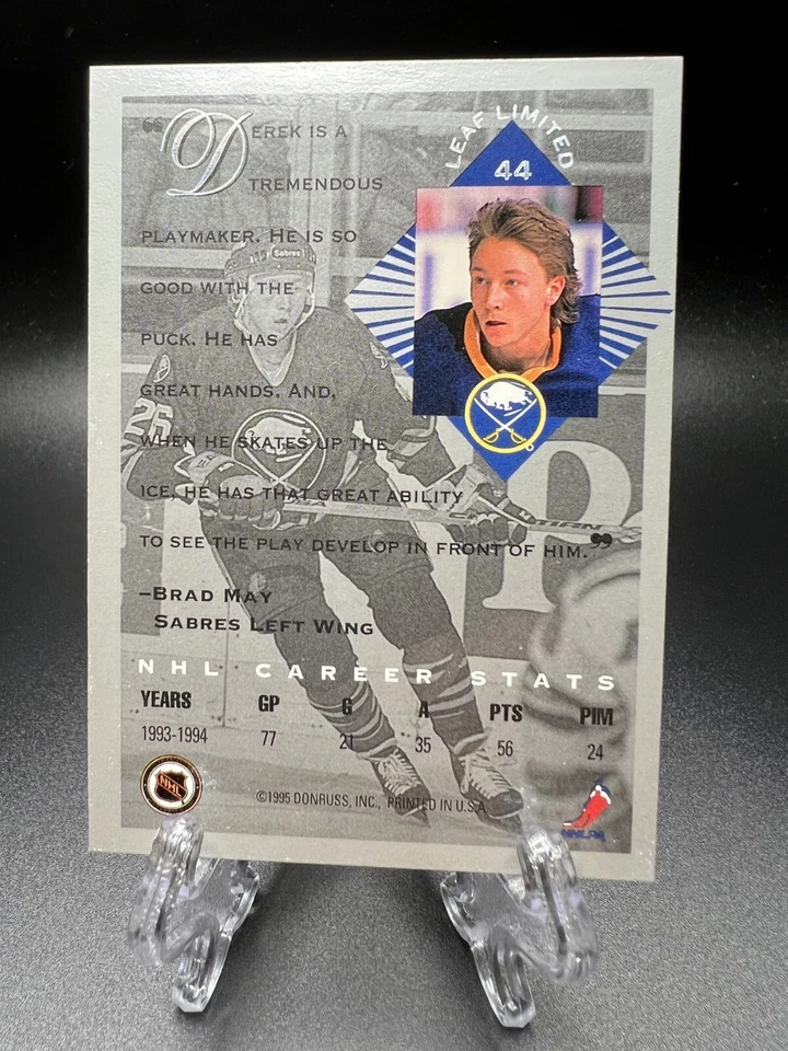 1994-95 Leaf Limited - Derek Plante #44 - Image 2 of 2