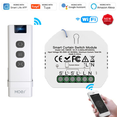 Tuya RF WiFi Funk Schalter Vorhang Rolladenschalter Jalousieschalter APP/Remote