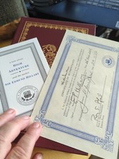 Easton Press Fine Binding Book, SIGNED, High Adventure, Edmund Hillary