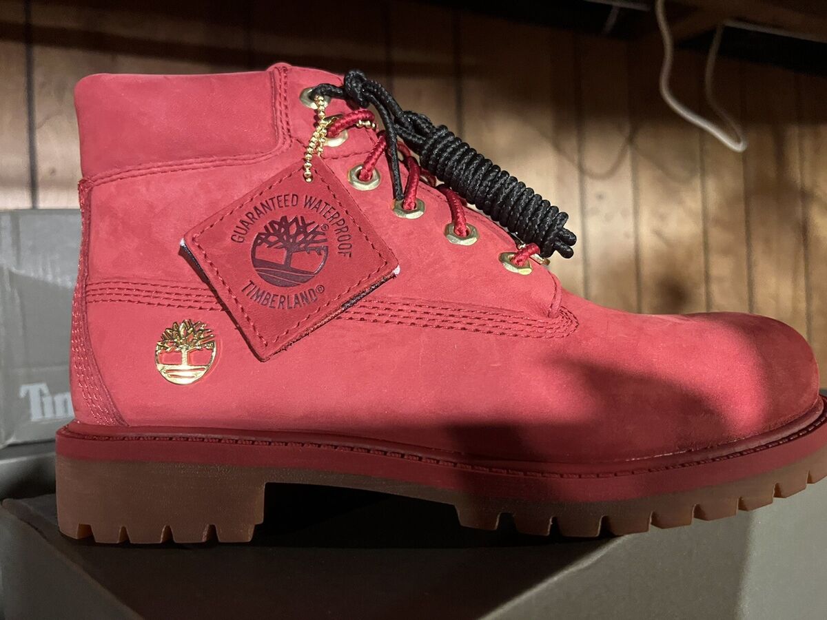 Timberland Boots 6 inch Premium Dark Red Nubuck Kids 2 Nib Timberland Boots 6 inch Premium Dark Red Nubuck Kids 2 Nib