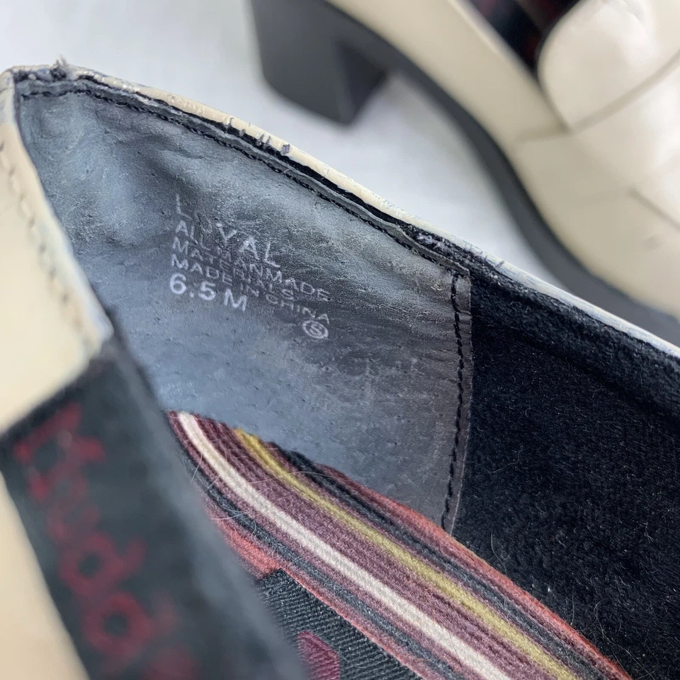 Mocasín Mudd De Colección Y2K Oxford Penny Grueso Plataforma Zapatos 6.5 Años 90 Beige Grunge Foto 2 de 4