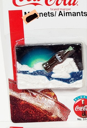 4 Coca-Cola Magnet 1998 coke bottle on ice burgh No. 51492 in original package - Picture 6 of 14