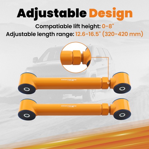 2 brazos de control ajustables superiores traseros de alta resistencia para Jeep Wrangler TJ 1997-2006 - Imagen 5 de 18