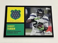 2013 Topps Archives Football 1962 Jersey Relic - Robert Turbin - Seahawks