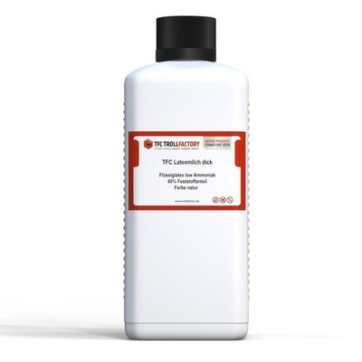 TFC Latexmilch, dickflüssiges Flüssiglatex, mit hohem Feststoffanteil, natur, 1l
