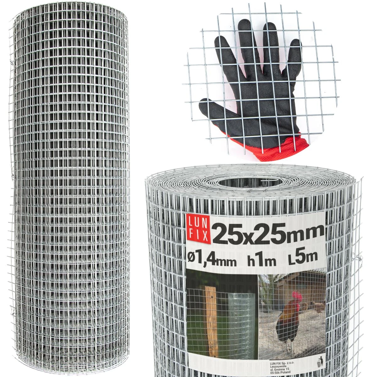 PVC-beschichteter Geschweißter Drahtzaun, Rolle, 1,2 X 18 M