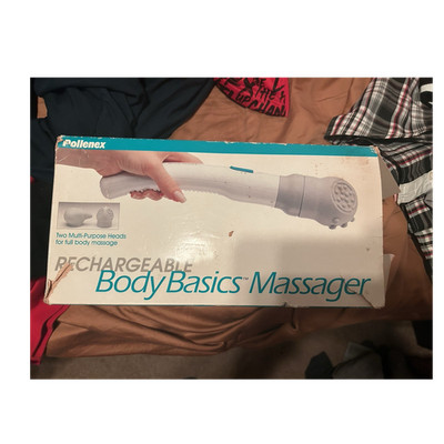 Pollenex Rechargeable Handheld Massage Wand 2 Heads Full Body Massager