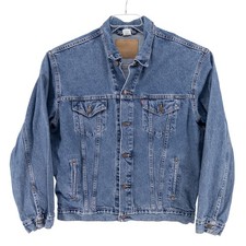 Vintage 1998 Levis Mens XL 70507 Denim Trucker Jacket Blue 90s Grunge 0698