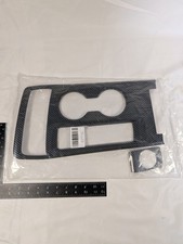 2014-2018 Mazda 3 Carbon Fiber Style Gear Shift Cup Holder Trim Cover 2pc Lhd