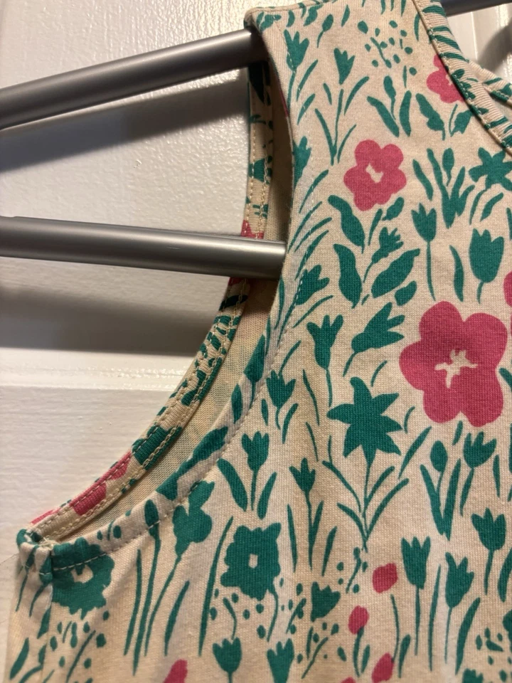 Vestido recto tejido Marimekko niñas talla 9-10 usado en excelente estado estampado floral Foto 4 de 4