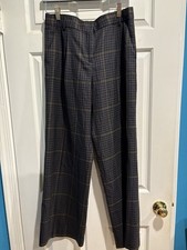Pendleton vintage wool plaid straight leg pants sz 8 greenish brown