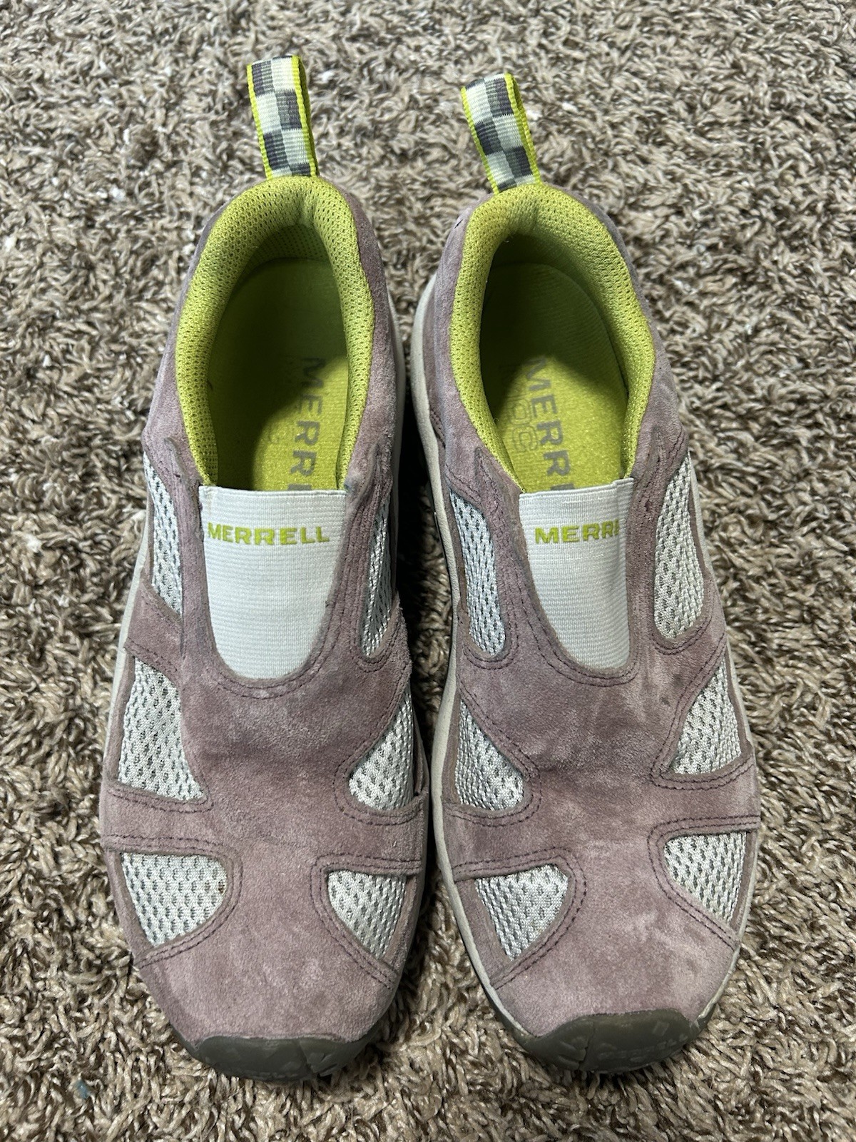 Scarpe Merrell Jungle Moc Ventilatore Slip On Donna Grigio Scamosciato Taglia 8 5