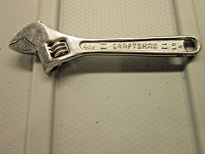 Vintage= Craftsman= 4" Inch-ADJUSTABLE  WRENCH   FORGED ALLOY  USA  LG 0?