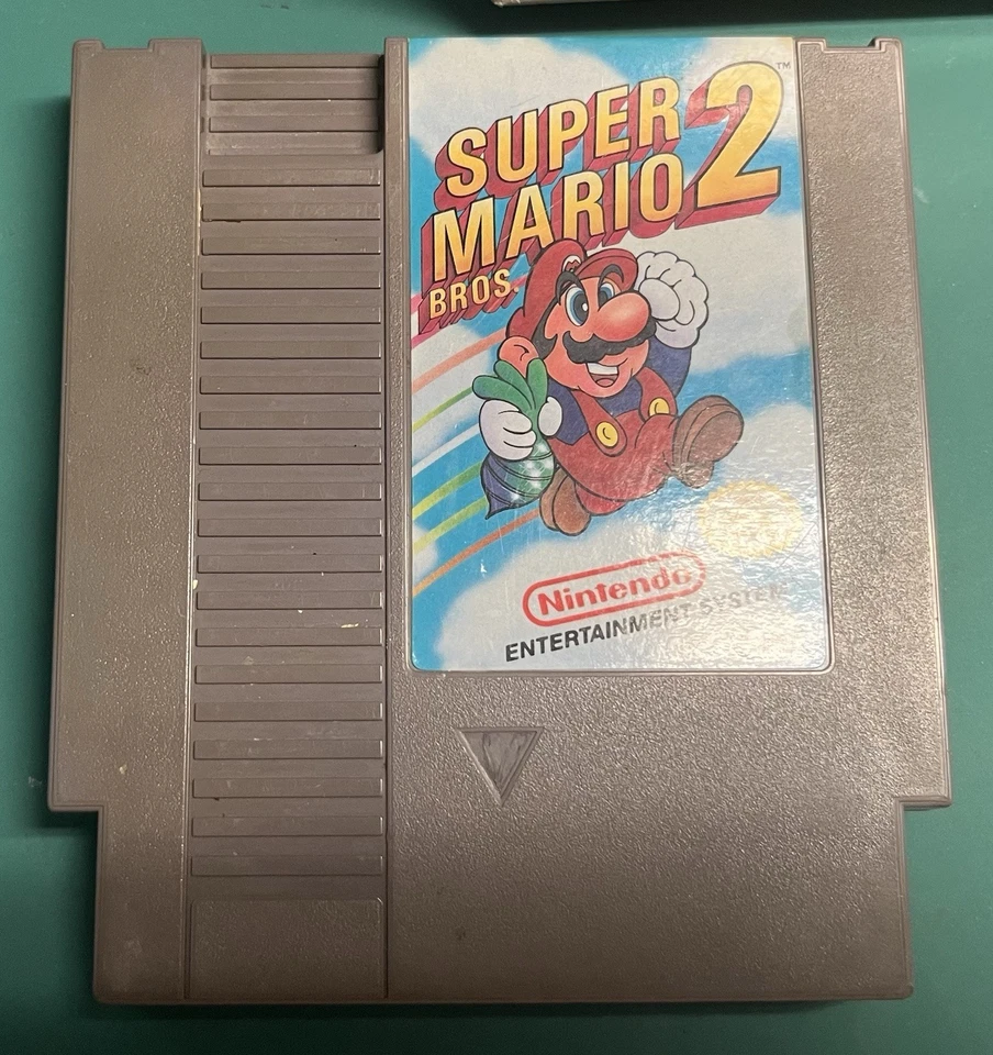 Super Mario Bros. 2 Nintendo NES Complete In Box Game Tested Authentic - Image 2 of 3