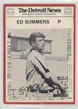 1981 Detroit News Tigers Boys of Summer 100th Anniversary Ed Summers #66 3c7