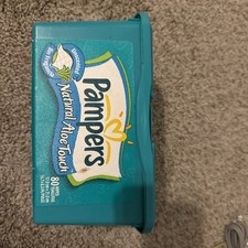 Pampers Baby Wipes Dispenser Empty Pop-Up Wipe Container Hard Sided