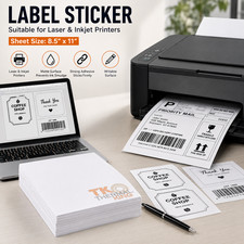 100/500 Sheets Sticker Paper Printable Strong Adhesive Mailing Shipping Labels