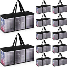 Set of 24 DVD Storage Bags Clear PVC Media Holder Case for Dvds,Cds,Albums,Books